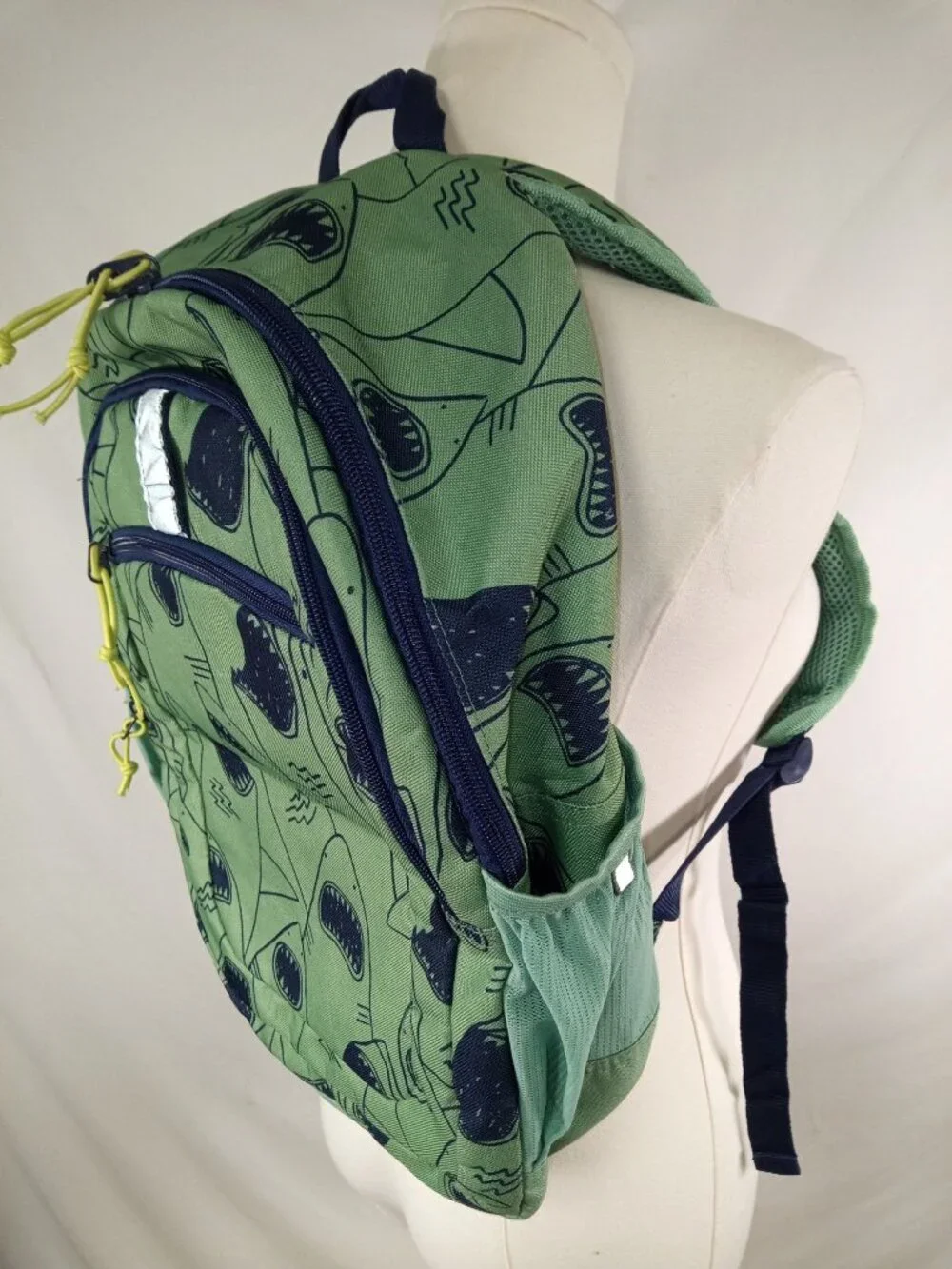 Green/Blue Boy's Shark Print Target Backpack
